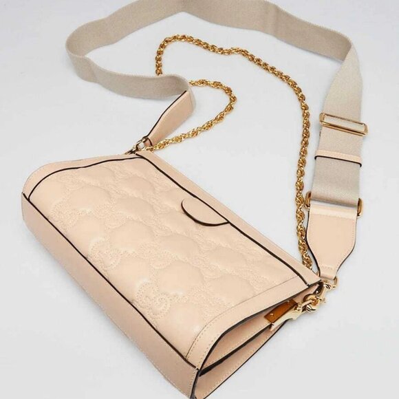 Gucci Beige GG Matelasse Leather Ophidia Small Shoulder Bag - Picture 3 of 12